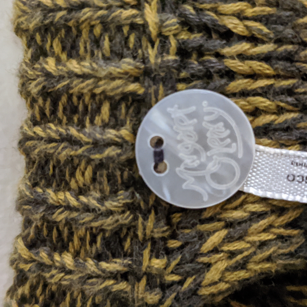 Margaret O'Leary Marled Goldenrod and Gray Sweater size Medium 💯 Organic Cotton - Picture 8 of 8